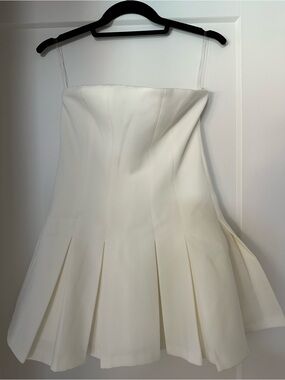 Babyboo mini strapless dress Women’s White Mini Dress with Spaghetti Straps